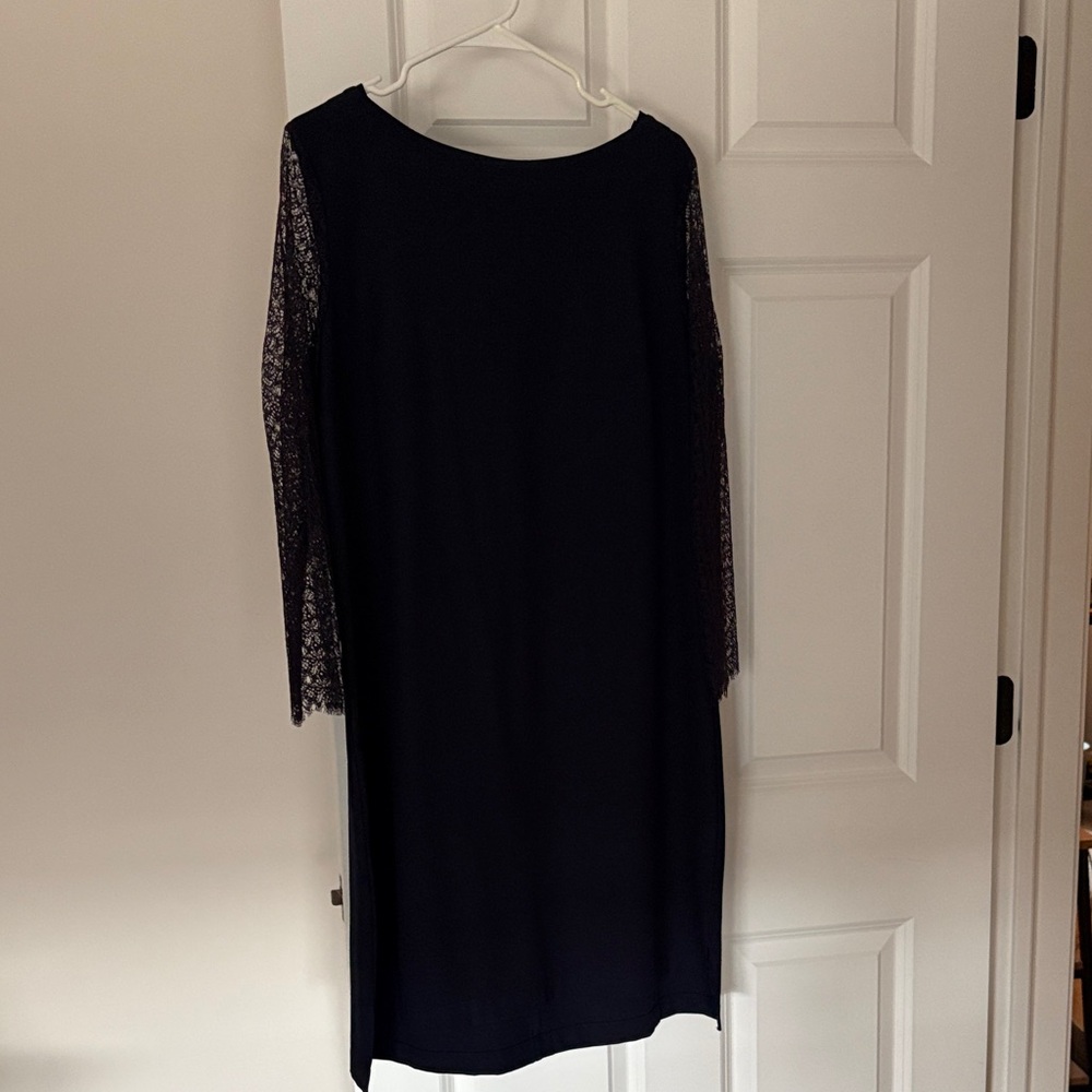 Elegant Black Lace Sleeve Dress